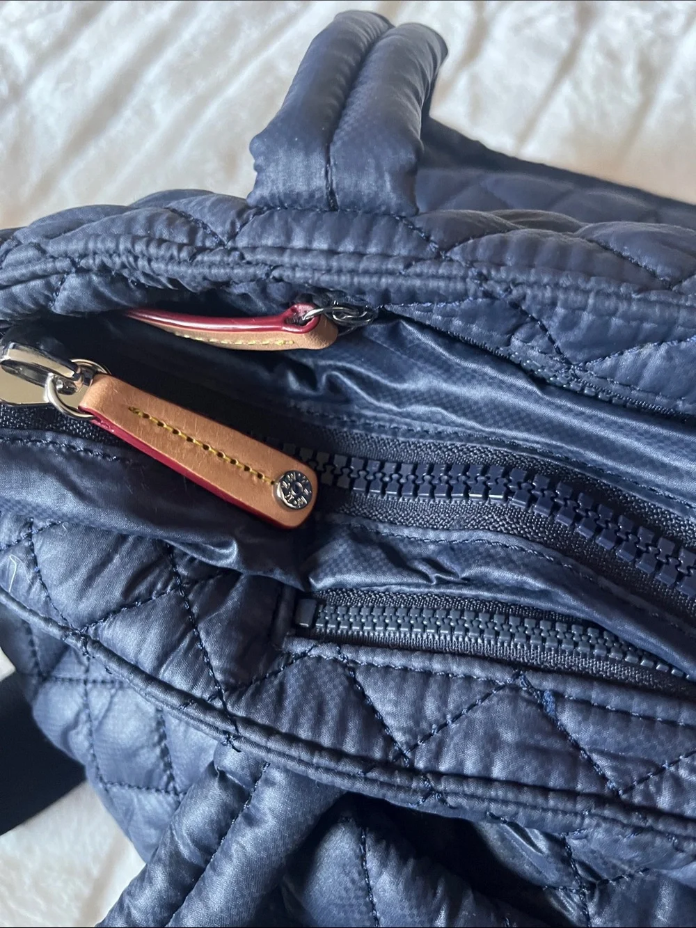 MZ Wallace Quilted Navy Tote